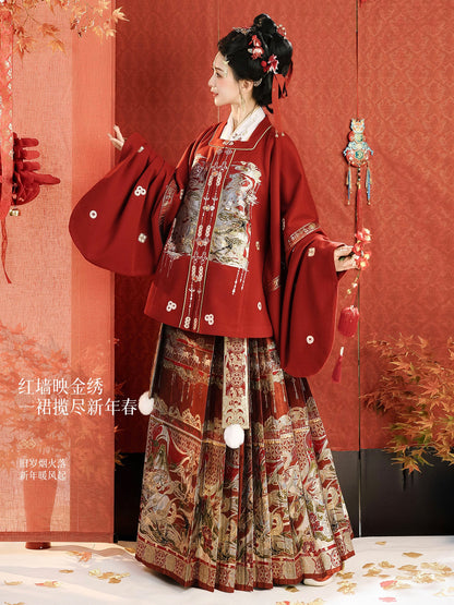 Ming Dynasty Chinese New Year Festival Hanfu | Charming Horse 骏燕迎新