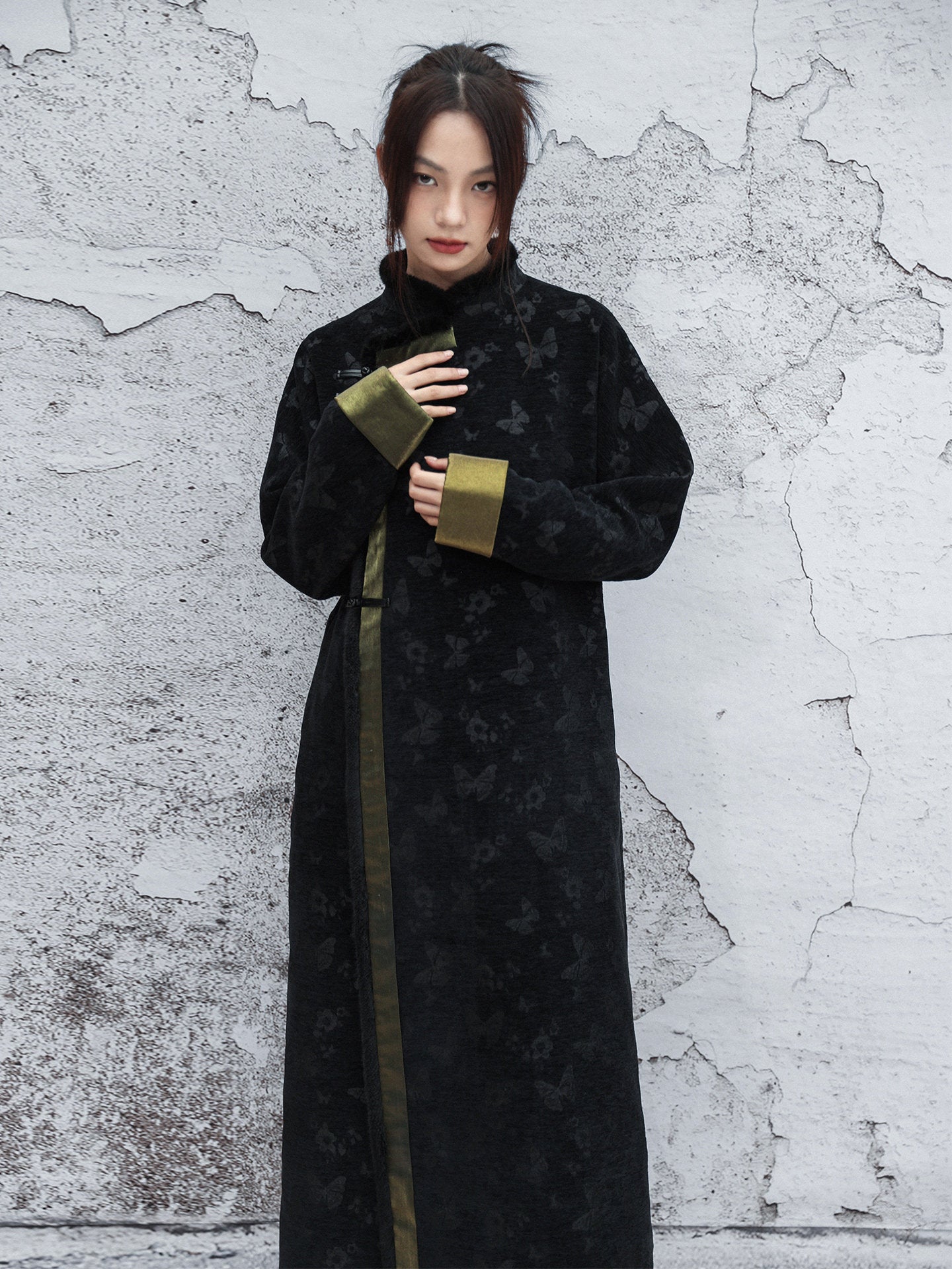 New Chinese Style Vintage Contrasting Nomadic Long Dress