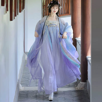 Qinghe 清荷 - Tang Dynasty Style Hanfu Dress Heziqun