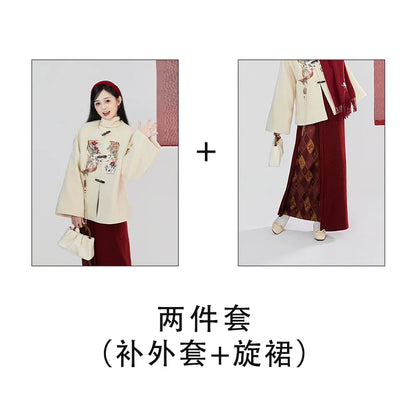Song Dynasty Modern Hanfu for Chinese Festivals - Years and Scenery 辞岁景和 (Preorder)