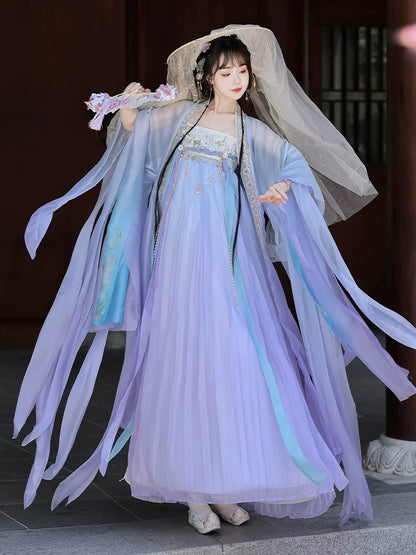 Qinghe 清荷 - Tang Dynasty Style Hanfu Dress Heziqun