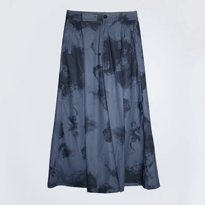 Fengming 凤鸣 - New Chinese Style Printed Shirt Wide Leg Pants
