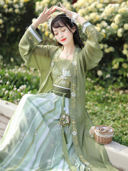 Qingzhi 清栀 - Song Dynasty Style Qiyao Ruqun Hanfu