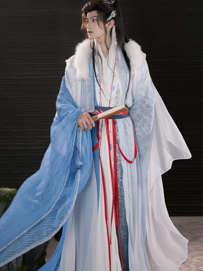 Azure Dragon - Unisex and Male Fantasy Xianxia Costume Cloak Set (Preorder)
