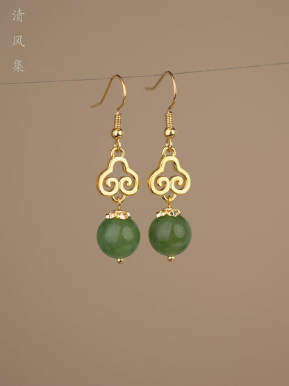 Jaded Skies Antique Earrings | Hanfu Jewelry