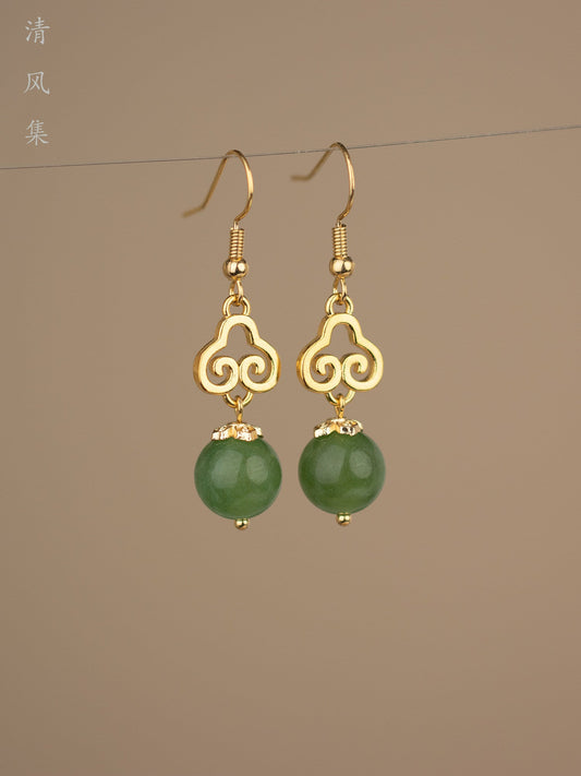 Jaded Skies Antique Earrings | Hanfu Jewelry