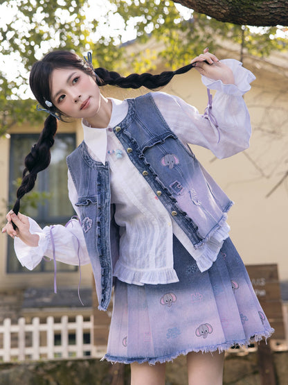 Ming Dynasty Modern Hanfu Bijia and Mini Mamianqun - Dream Little Elephant