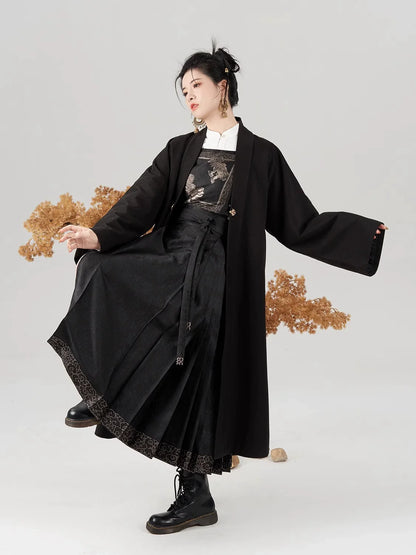 Ming Dynasty Modern Hanfu Mamianqun Outfit - Jinwu 金乌