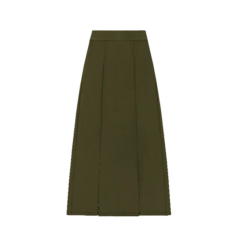 Song Dynasty Modern Hanfu Set with Long Sleeve Top and Three Pleat Skirt - Maisui 麦穗 (Preorder)