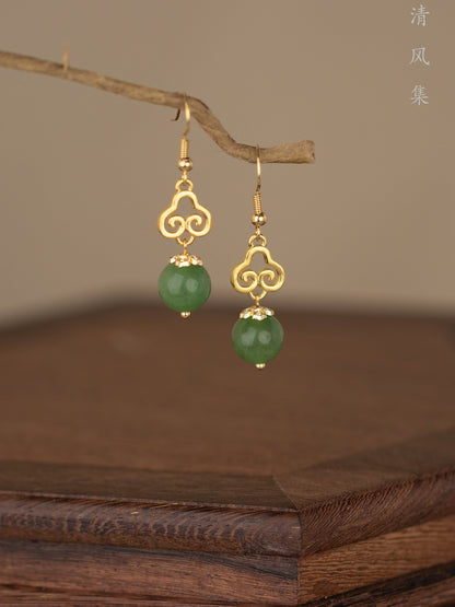 Jaded Skies Antique Earrings | Hanfu Jewelry