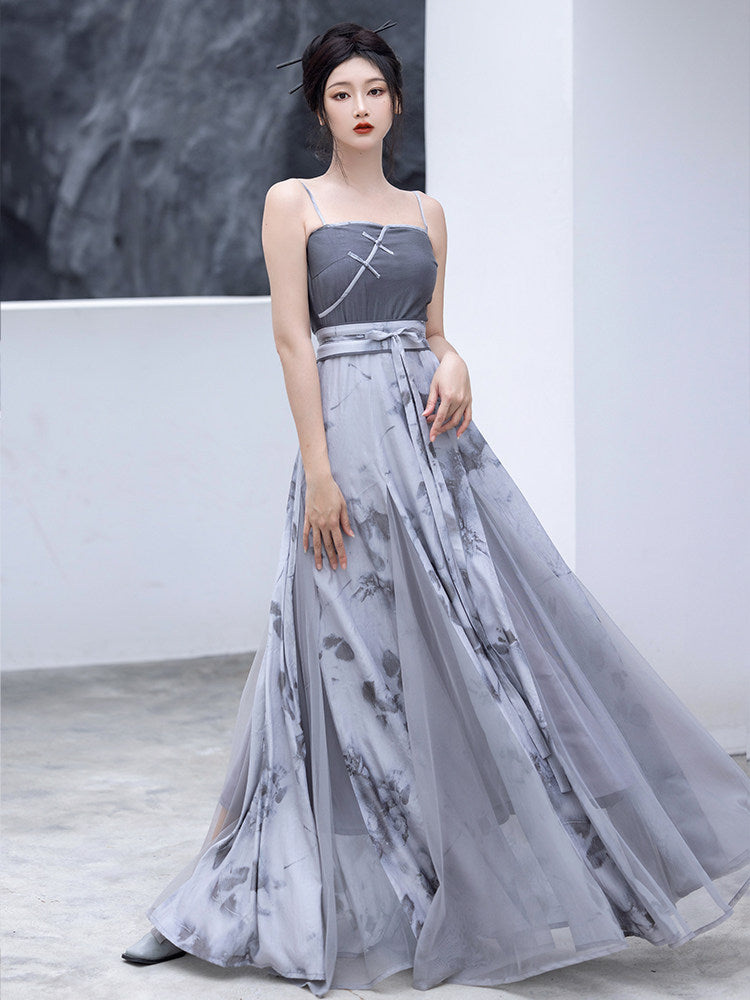 New Chinese Style Sheer Robe and Slip Dress - Wuji 无极 (Preorder)