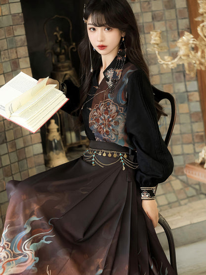 Ming Dynasty Modern Hanfu and Mamianqun - Luling 鹿灵