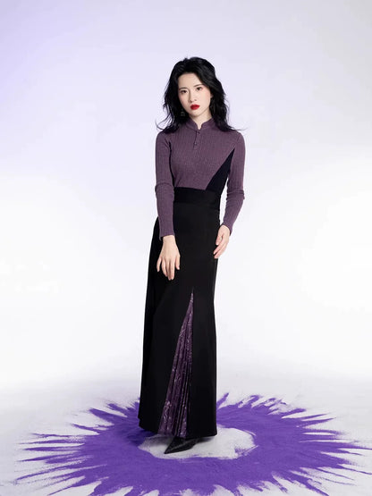 New Chinese Style Women Cape Coat, Knit Top & Three Pleat Skirt - Oriental Witch 东方魔女 (Preorder)