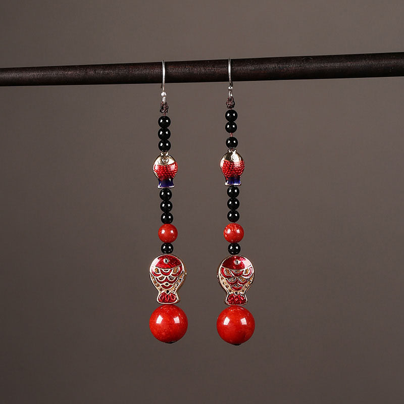 Little Scarlet Fish Earrings | Cheongsam Jewelry