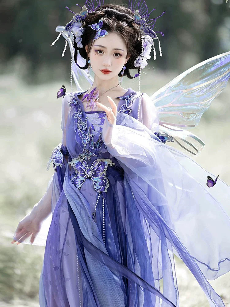 Wei Jin Dynasty Qiyao Ruqun Hanfu | Night Butterfly