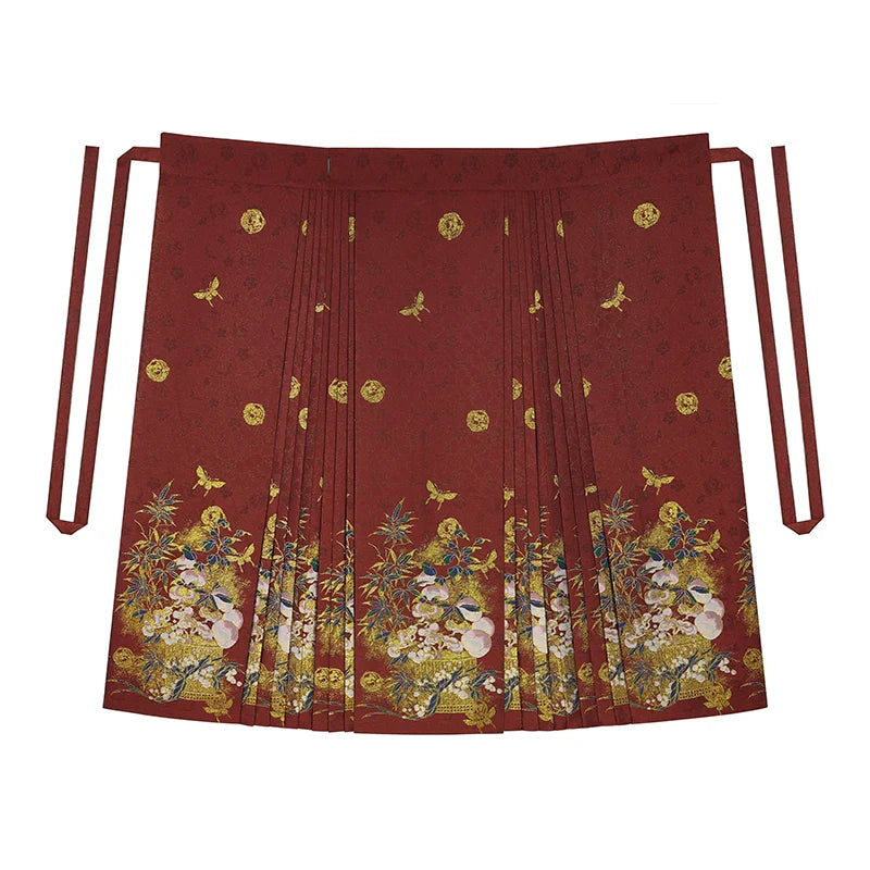 Ming Dynasty Modern Hanfu for Chinese New Year Festivals - Jade Peach Spirit 玉桃灵