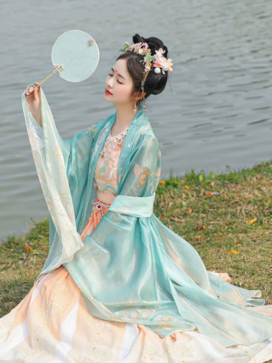 Garden Fairy - Tang Dynasty hanfu matching set — detail view