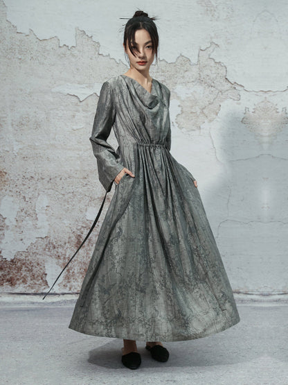 New Chinese Style Swing Collar Retro Dress
