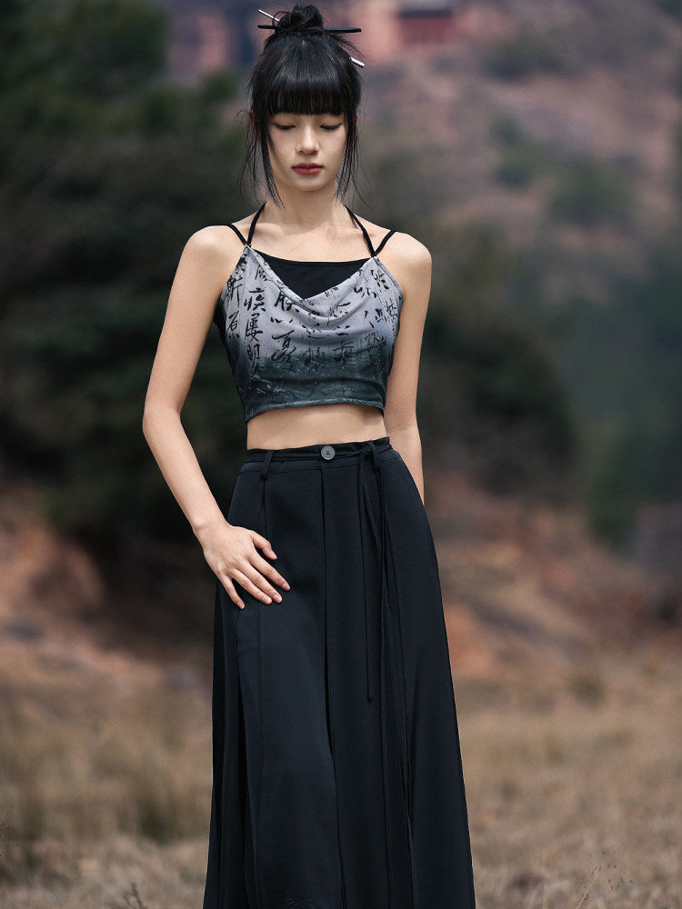 New Chinese Style Chinese Character Print Camisole