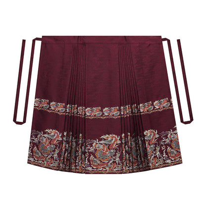 Zhi Yu | Modern Ming Dynasty Top and Mamianqun Skirt Hanfu Set