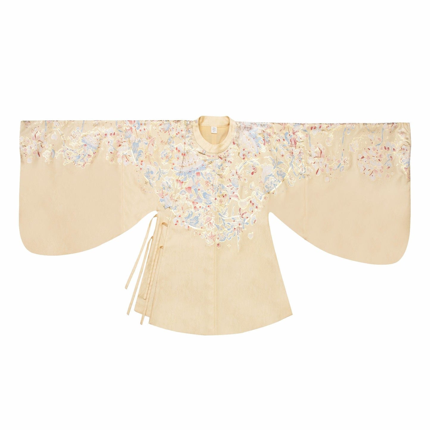 Ming Dynasty Round Collar Pipa Sleeve Top & Mamian Skirt | Melodies 棠织金音