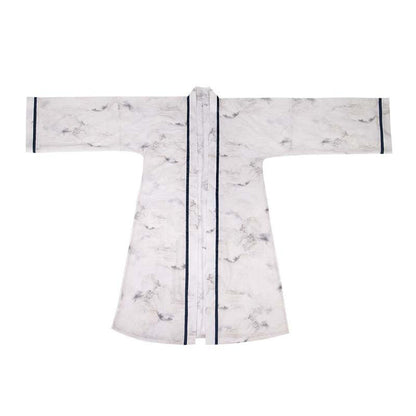 Song Dynasty Modern Hanfu Long Jacket with Wide Leg Pants - Observing Mist 观雾 (Preorder)
