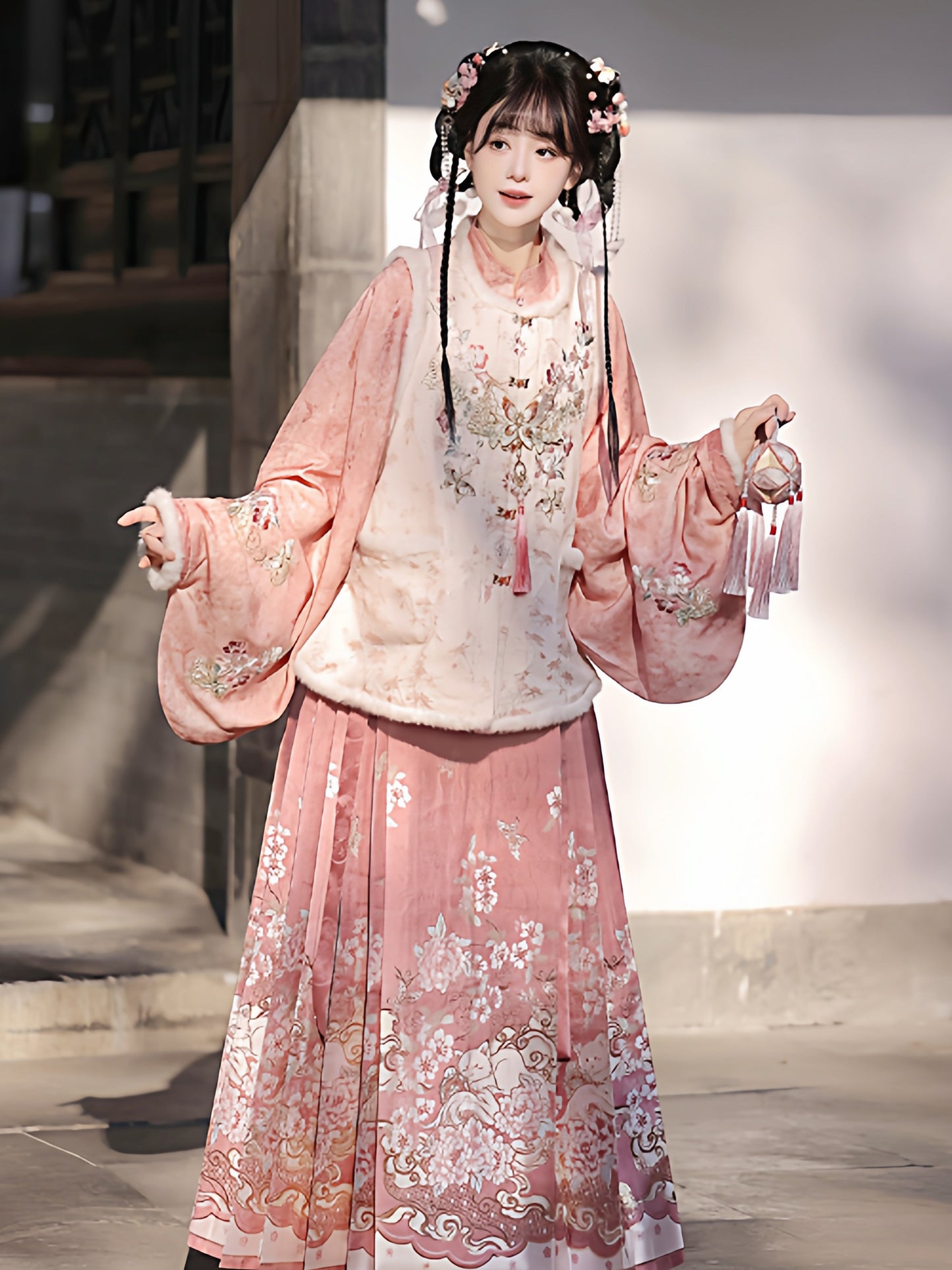Ming Dynasty Chinese New Year Festival Hanfu | Blush 粉黛
