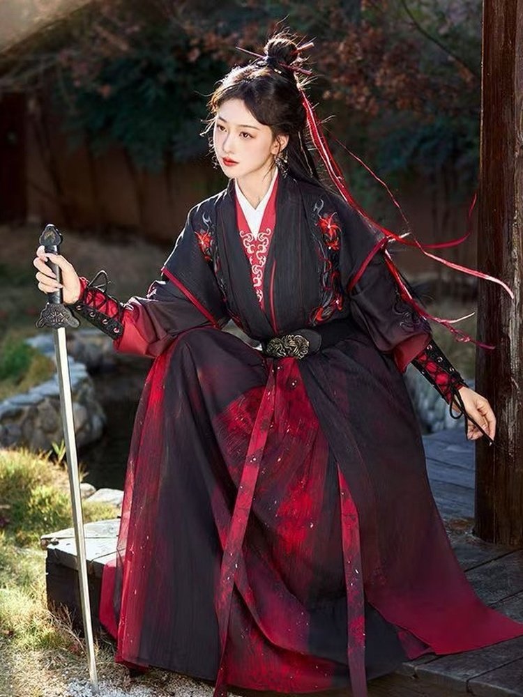 Wei Jin Dynasty Qiyao Ruqun Hanfu | Hongchen 红尘