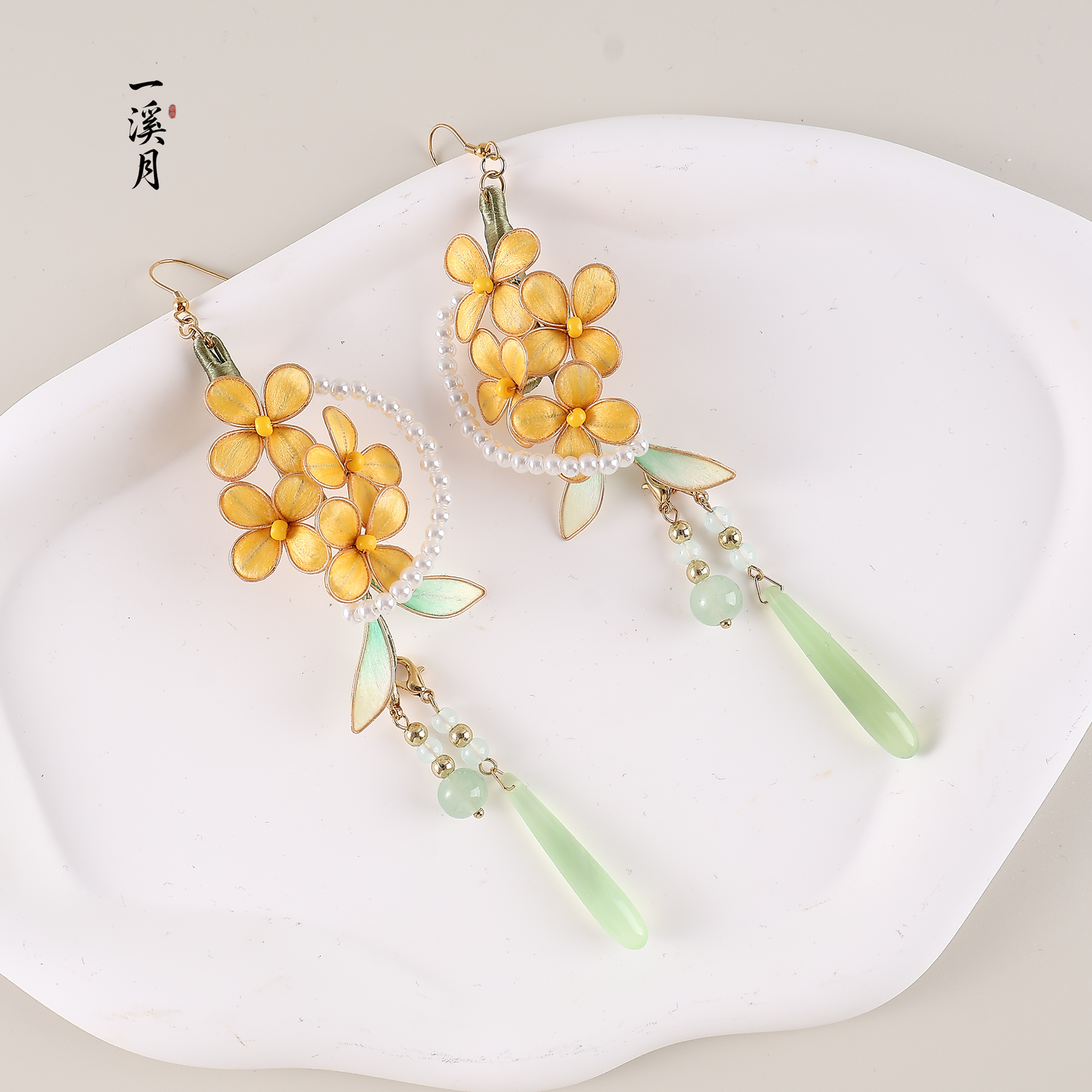 Velvet Flower Osmanthus Earrings | Hanfu Jewelry