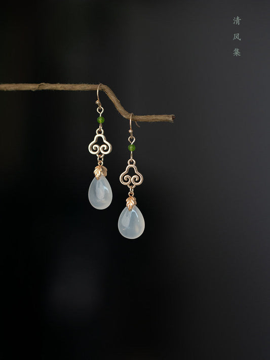 Clouds and Droplets Antique Earrings | Hanfu Jewelry