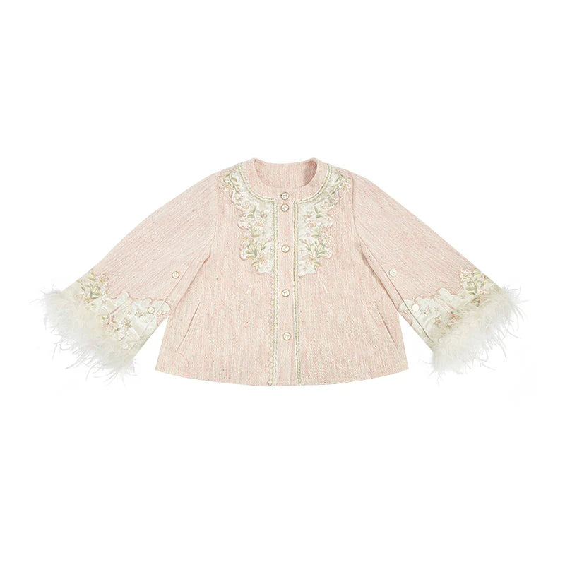 Rose Jade Orchid 粉玉嘉兰 - Song Dynasty Modern Hanfu Short Jacket Set (Preorder)
