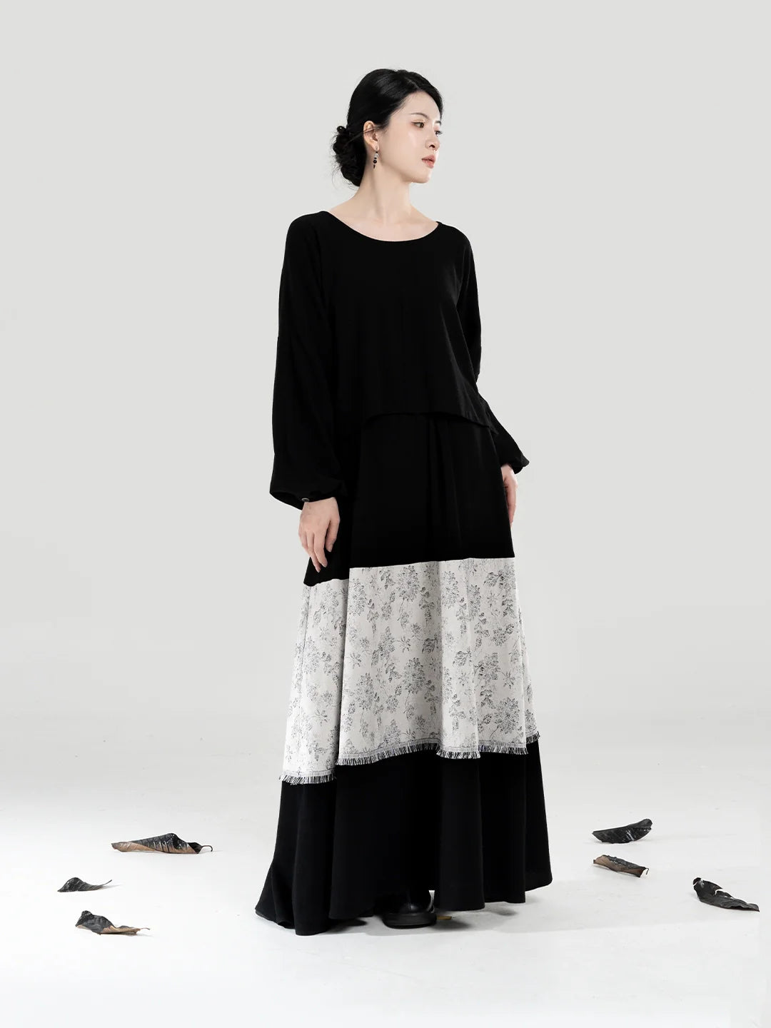 New Chinese Style Bijia Vest, Bow Sleeve Top & A-Line Skirt - Soft Thoughts 棉意 (Preorder)