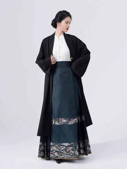 Chinese Blouse & Mamian Skirt Outfit | Drunk Star Lotus 醉星荷