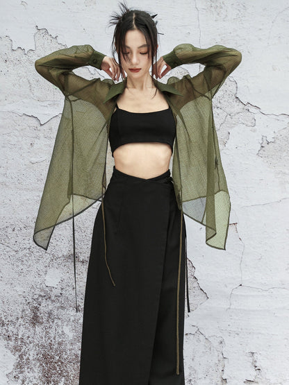 New Chinese Style See Through Cardigan