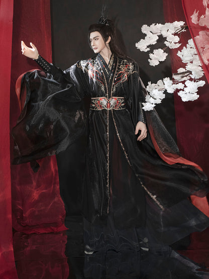 Night Flame Xianxia Hanfu Set | Chinese Fantasy Period Drama Style
