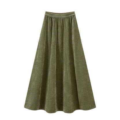 Ming Dynasty Modern Hanfu Winged Sleeve Top with Elastic Skirt - Oz Brown 绿野仙棕 (Preorder)