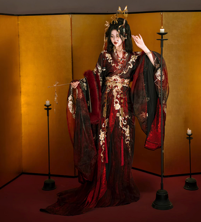 Autumn Dragon | Wei Jin Dynasty Qiyao Ruqun Heavy Embroidered Hanfu