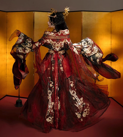 Autumn Dragon | Wei Jin Dynasty Qiyao Ruqun Heavy Embroidered Hanfu
