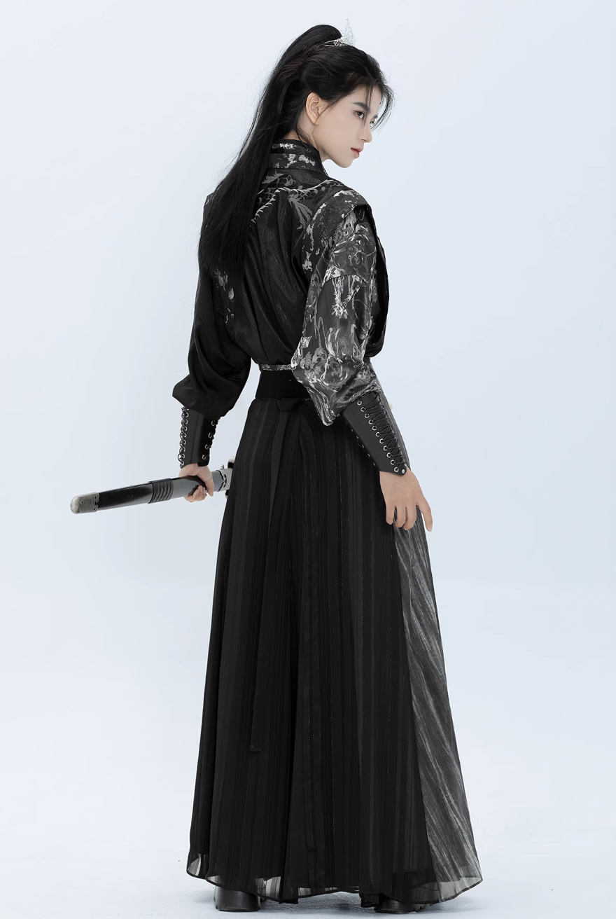 Wei Jin Wuxia Style Qiyao Ruqun - Canglan 沧澜