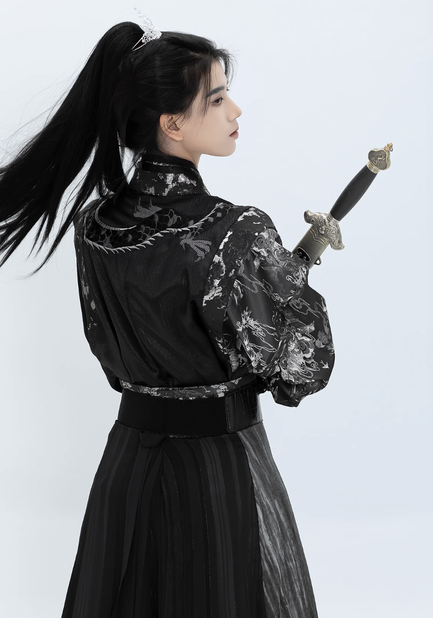 Wei Jin Wuxia Style Qiyao Ruqun - Canglan 沧澜